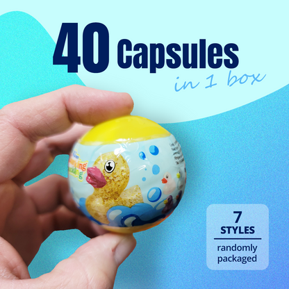 4.3cm Glitter Duck, 50mm capsule in display box