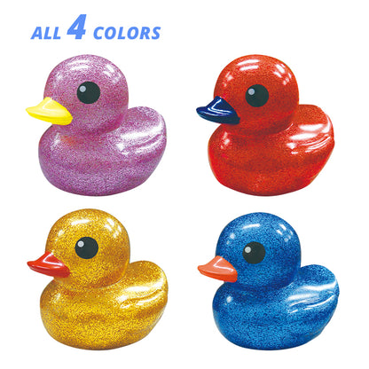 17cm Glitter duck, 4 assorted color