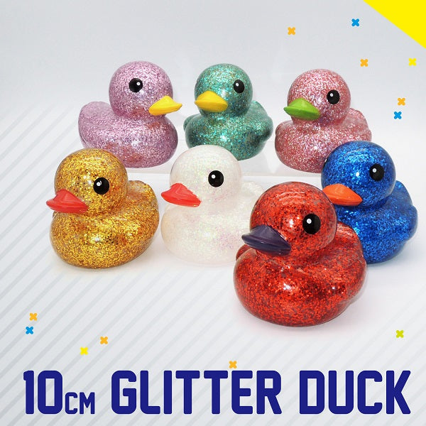 10cm Glitter Duck (Random Color) with Cardboard Box