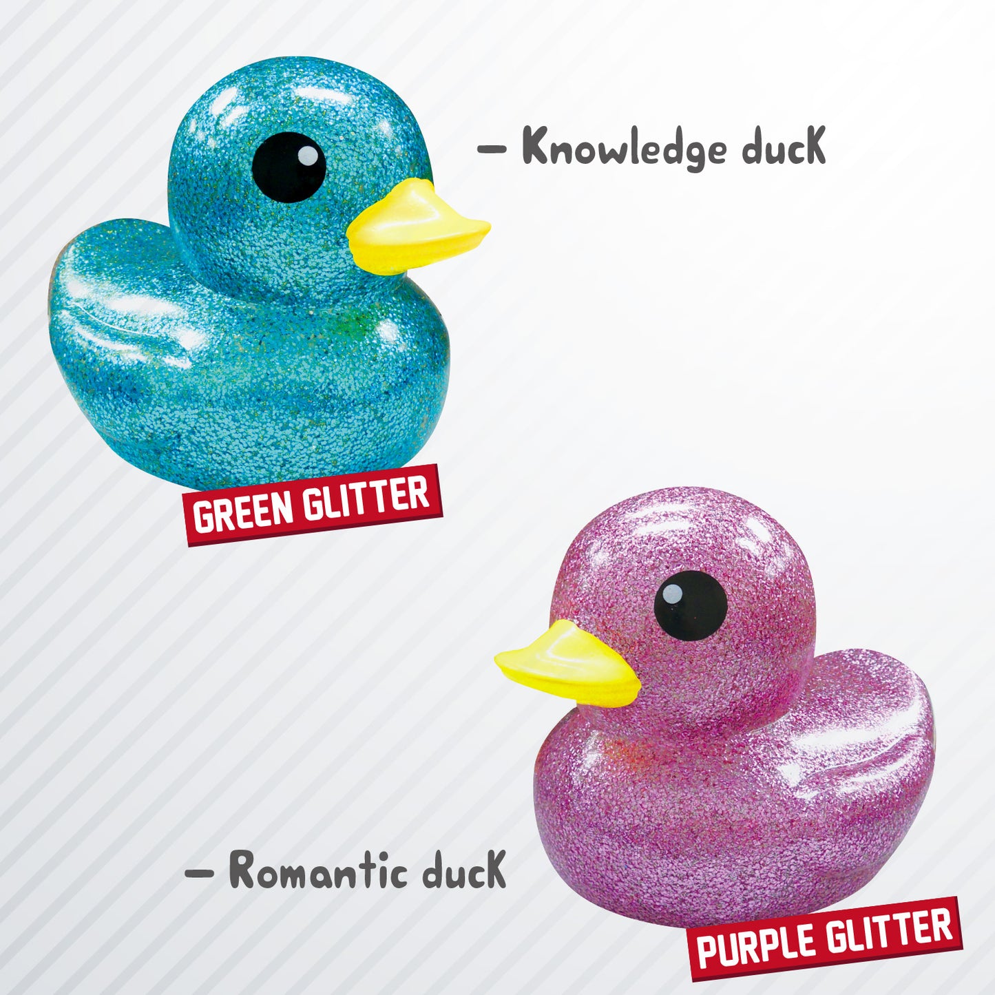 10cm Glitter Duck (Random Color) with Cardboard Box