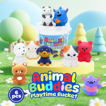 Animal Buddies Playtime Bucket [Pack of 6pcs]
