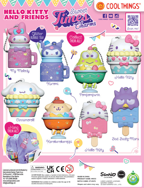 Hello Kitty Sweet Times Charms in 50mm capsule (Coin Bank)
