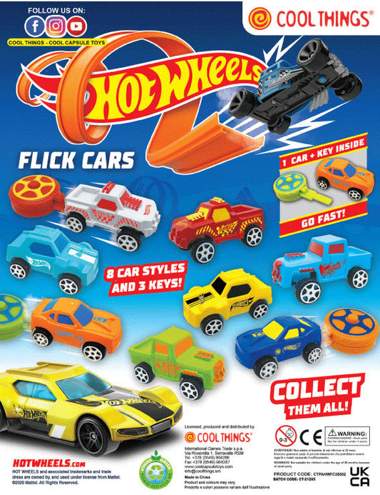 Hot Wheels Flick Cars 2 in 50mm capsule