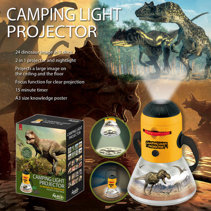 Dinosaur mini camping light projector
