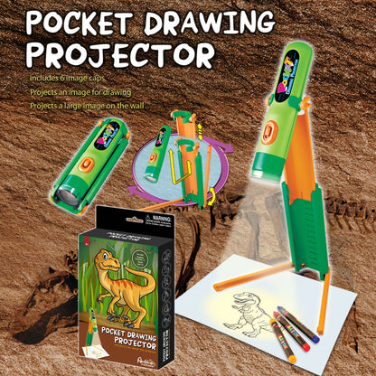 Dinsoaur pocket drawing projector w/6 image