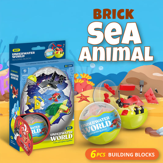 Brick Sea Animal 6pc capsule box(65mm)