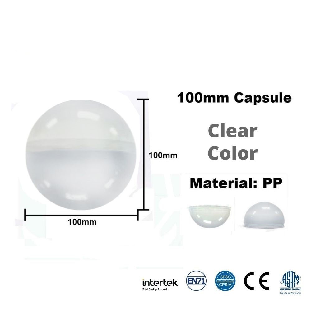 100mm empty clear capsule - 50pcs/bag