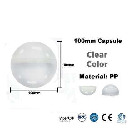 100mm empty clear capsule - 50pcs/bag