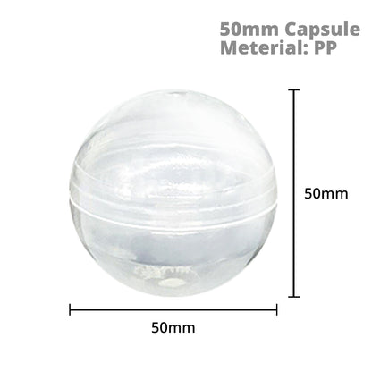 50mm Empty Capsule clear color (100pcs/bag)