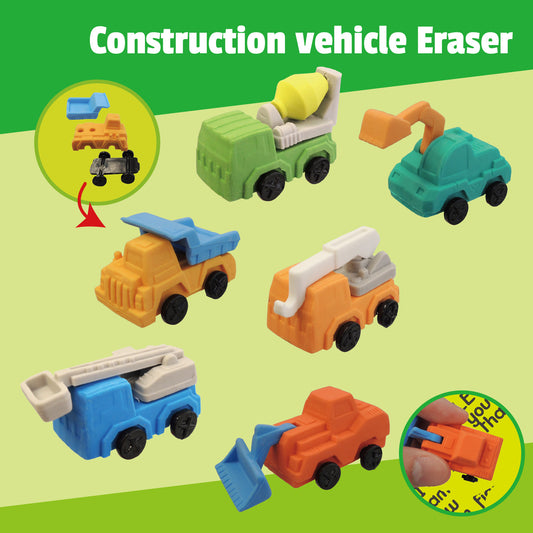Construction Vehicle Eraser in 50mm cap