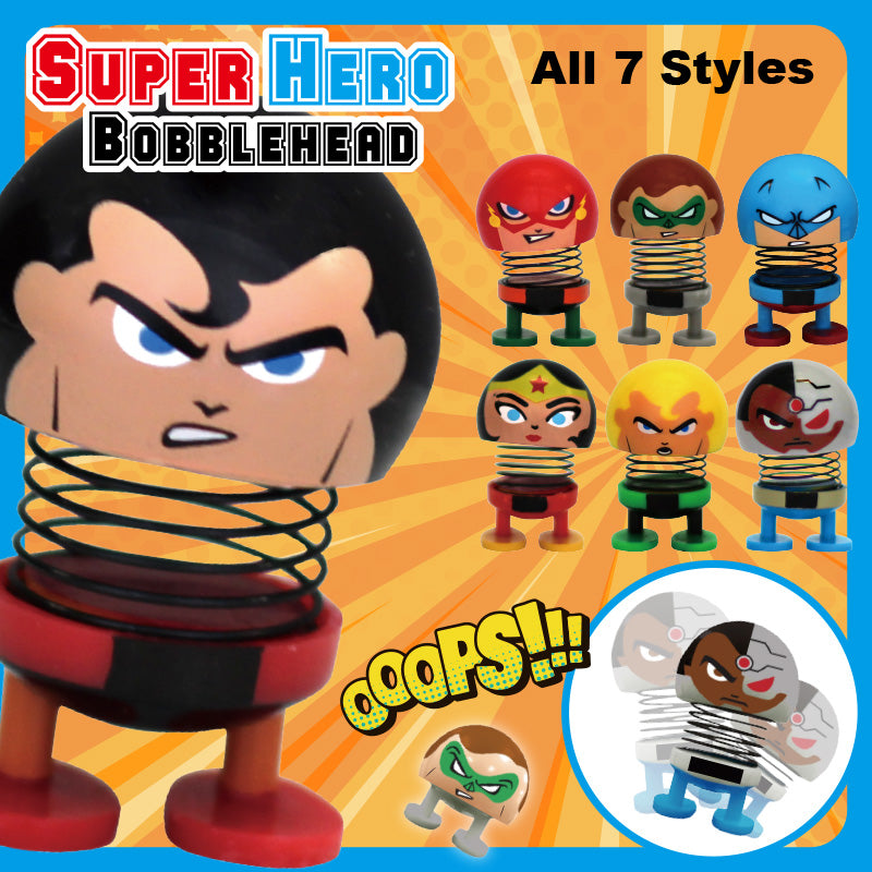 Super Hero Bobbing Head Bulk 7pcs/bag