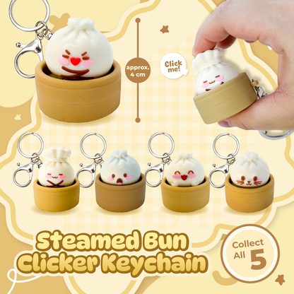 [Pre-order Oct.2026 arrival] Steamed Bun Clicker Keychain (5 styles)