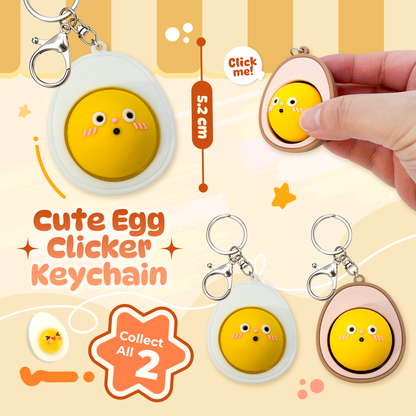 [Pre-order Oct.2026 arrival] Cute Egg Clicker Keychain (2 styles)