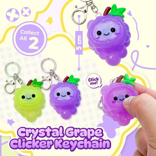[Pre-order Oct.2026 arrival] Crystal Grape Clicker Keychain (2 styles)