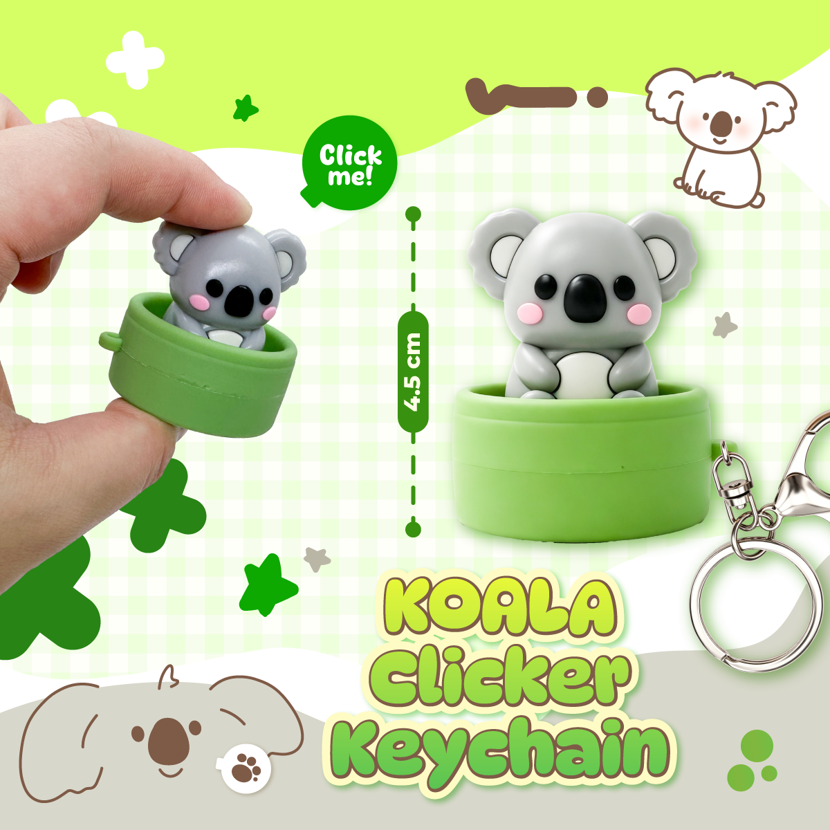 [Pre-order Dec.2026 arrival] Koala Clicker Keychain