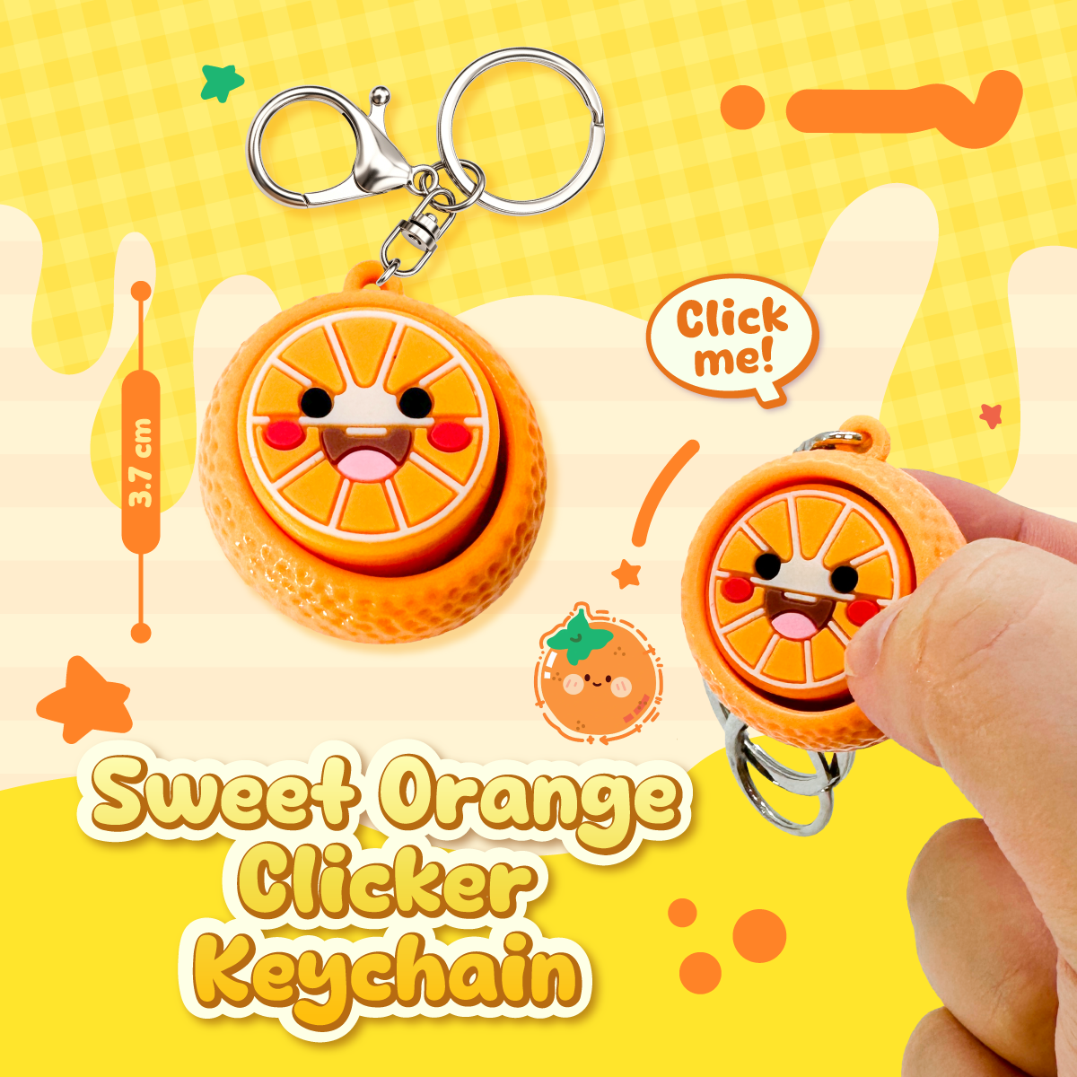 [Pre-order Oct.2026 arrival] Sweet Orange Clicker Keychain