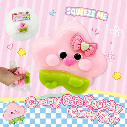 Creamy Soft Squishy Candy Star w/display