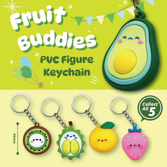 Fruit Buddies PVC Figure Keychain in 65mm capsule