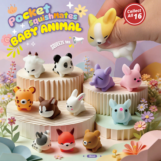 Pocket SquishMates - Baby Animal in 50mm capsule