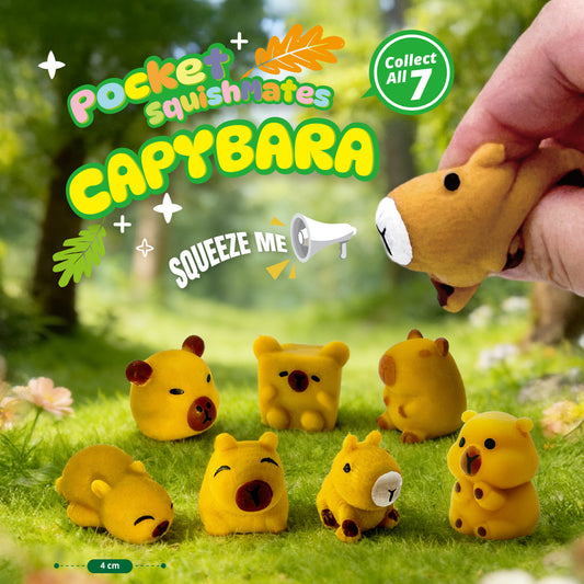 Pocket SquishMates - Capybara in 50mm capsule