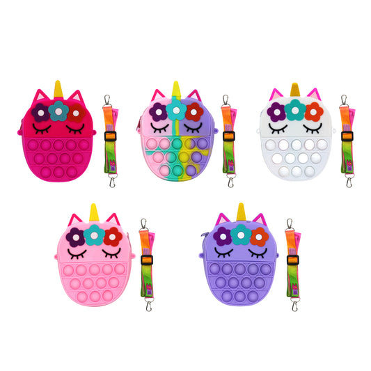 Slilicone POP up unicorn bag
