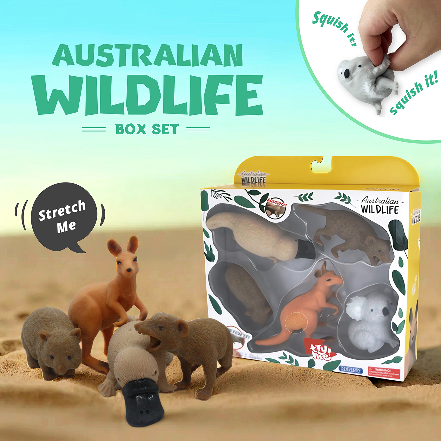 Squishy Australian Wildlife Gift set