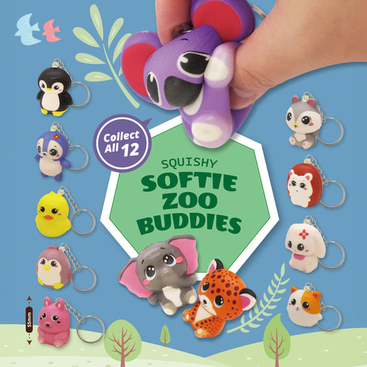 Squishy Softie Zoo Buddies in 65mm capsule