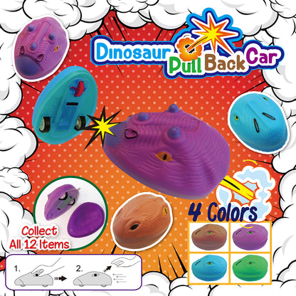 Self-Vend Dinosaur Pull back Car 6.5cm - Self Vending