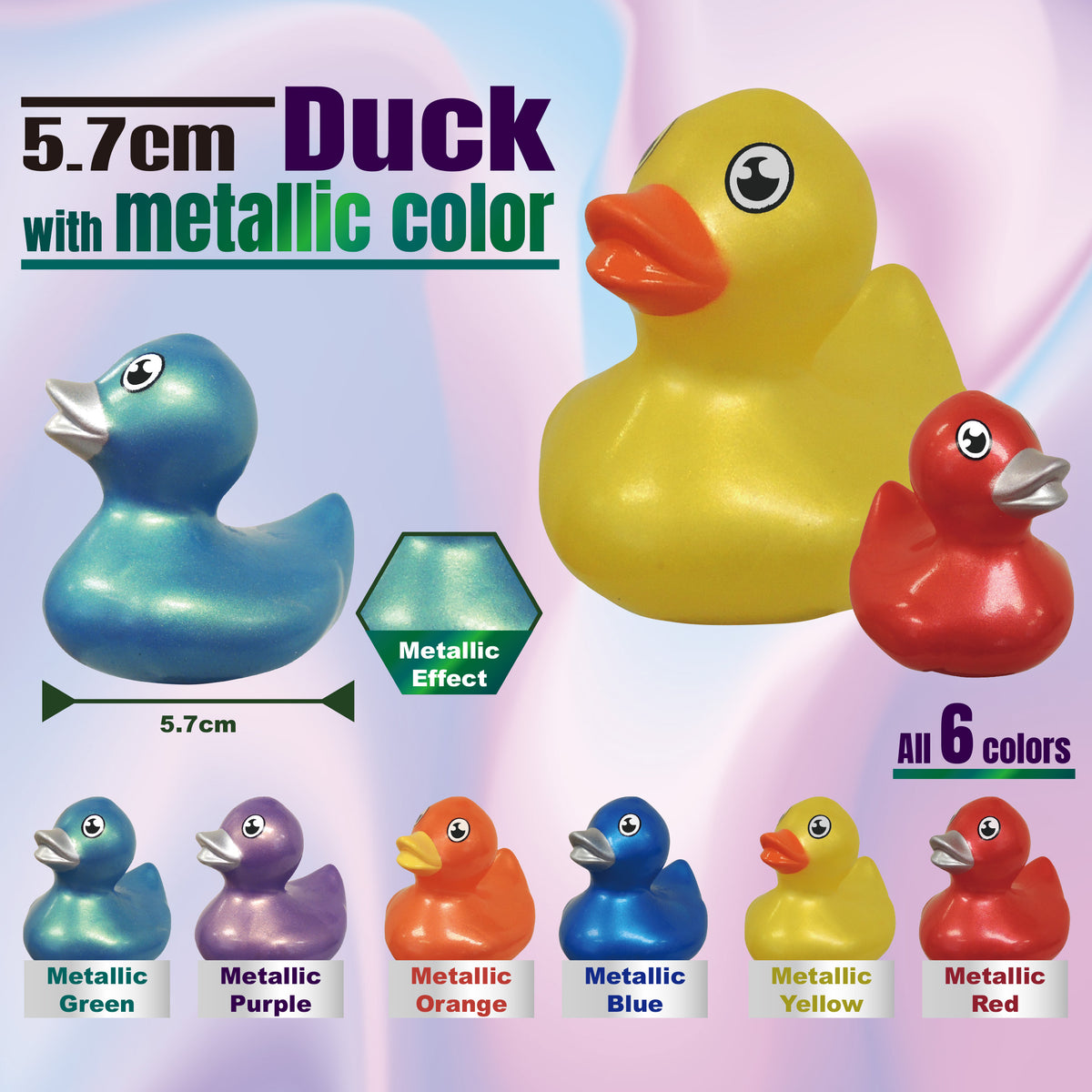 Color Duck Collection 5.7cm Metallic color duck Bulk – Kenisy Toys (Wholesale)