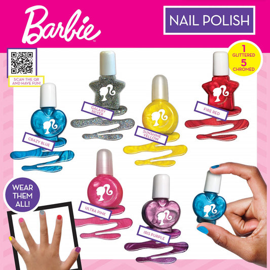 Barbie nail polish in 65mm capsule