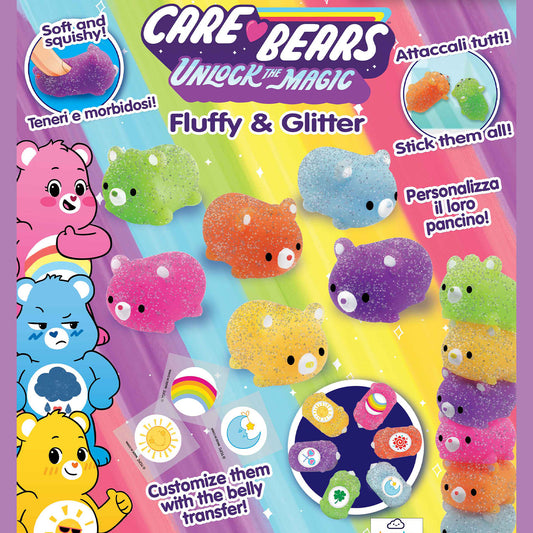 Care Bears Fluffy and glitter in 50mm capsule