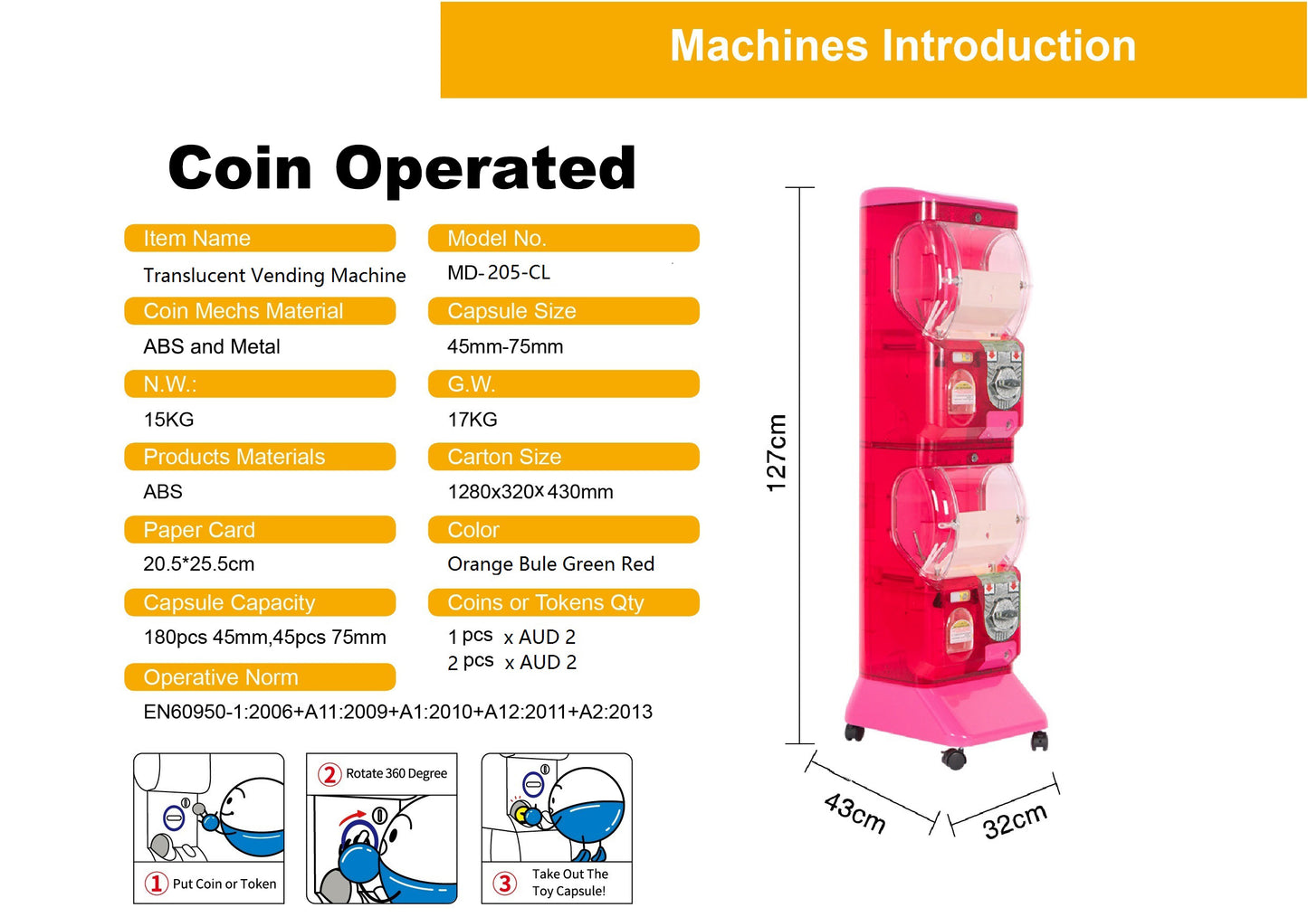 Translucent Vending machine(2disp)-Green
