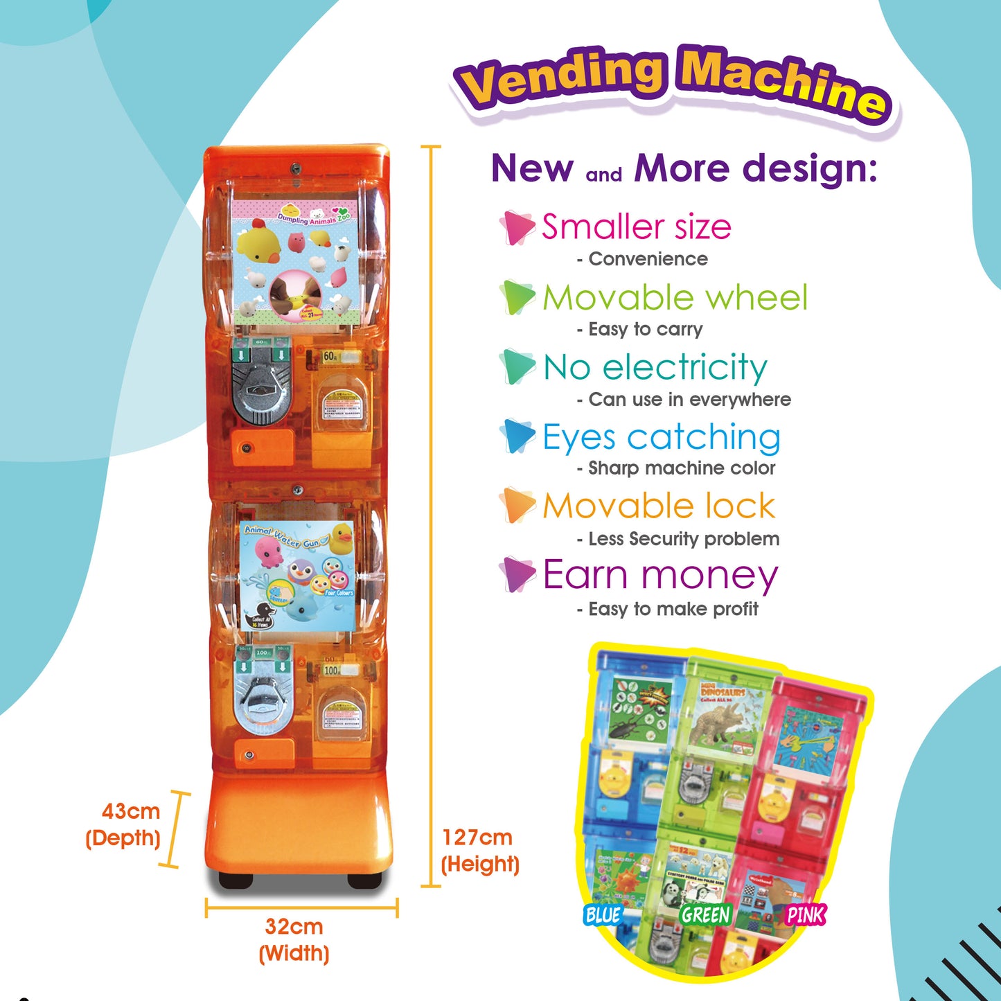 Translucent Vending machine(2disp)-Green