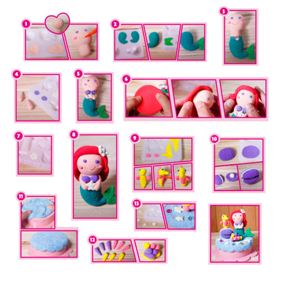 Glow in the Dark Clay-Mermaid