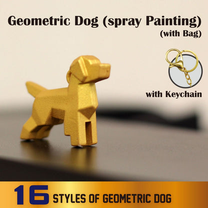Geometric Dog (Spray Painting) w/paper bag