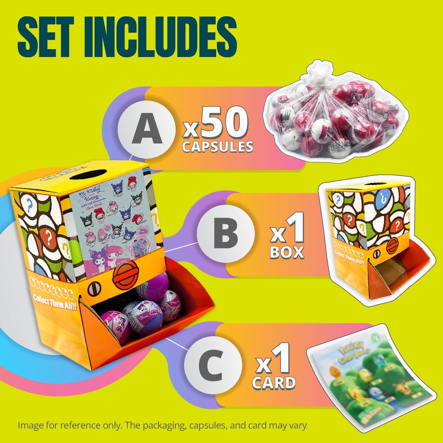 [Pre-order Oct.2026 arrival]Chilly Cube Mini Crystal Countertop Capsule Display(5cm L40)